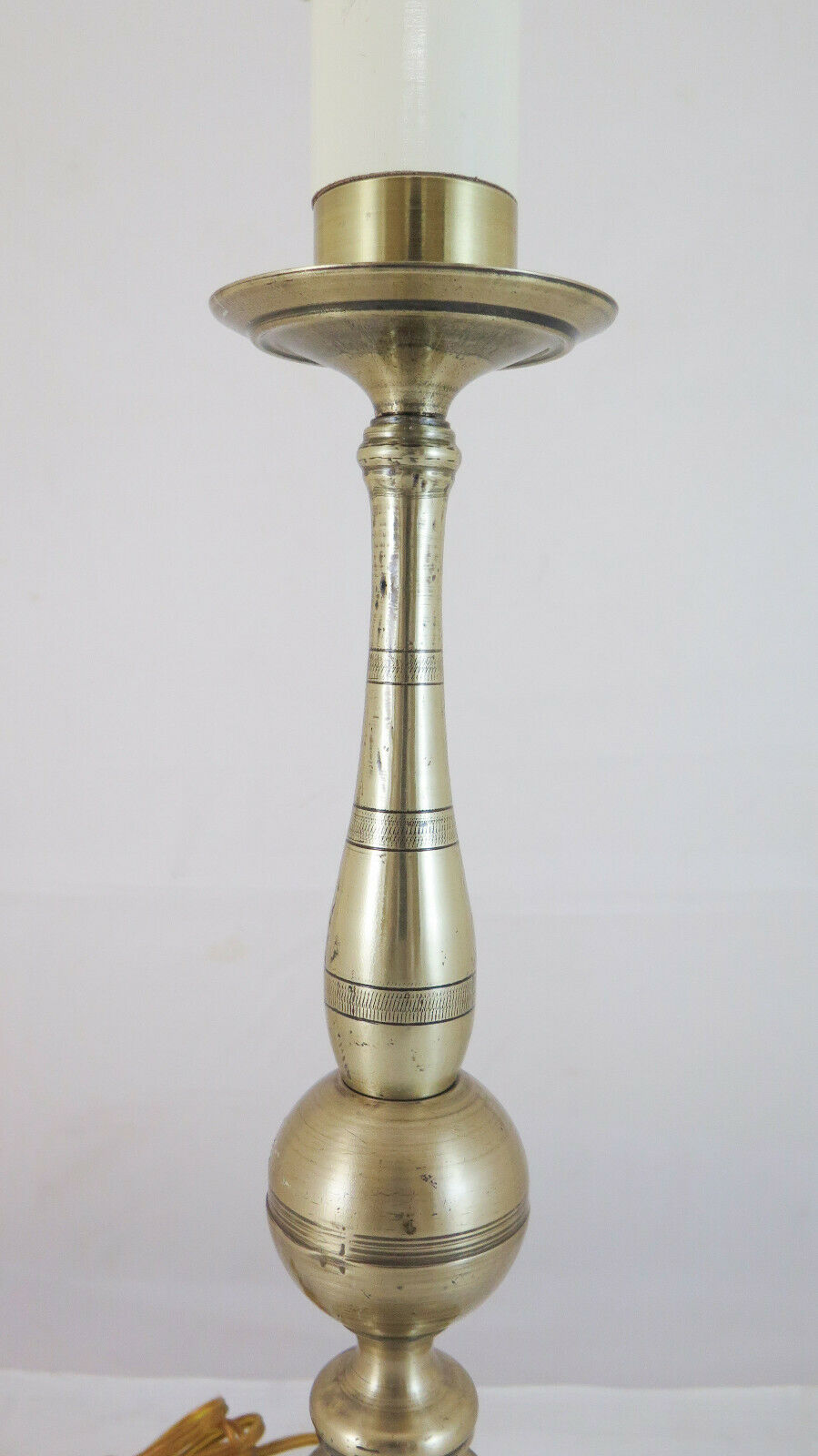 VINTAGE BRASS DESK OR TABLE LAMP MID 20TH CENTURY ABAT JOUR CH5