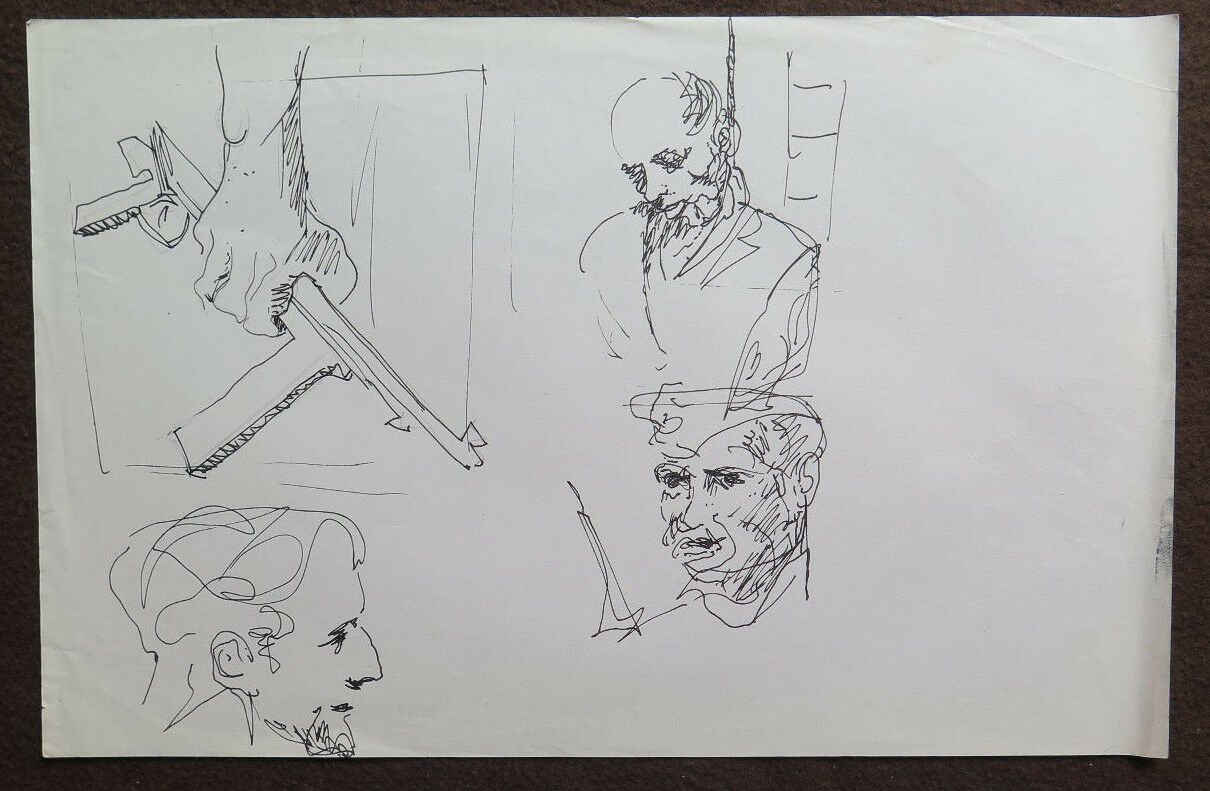 VECCHIO DISEGNO A PENNA SU CARTA OPERA DEL MAESTRO PANCALDI DI MODENA P28.7