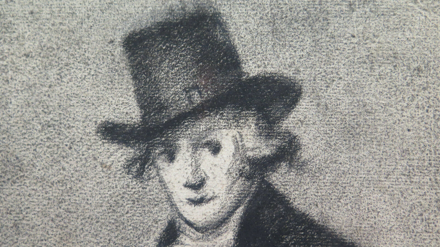 RITRATTO GENTILUOMO CON CAPPELLO DISEGNO ANTICO DI Pierre Duteurtre DUT BM53.1