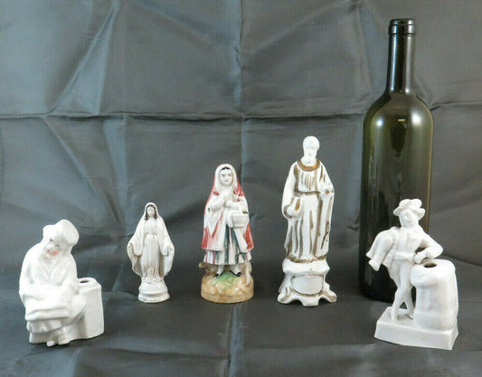 5 PORCELAIN FIGURINES OF VARIOUS KINDS AND SUBJECTS VINTAGE BM9 FIGURE 