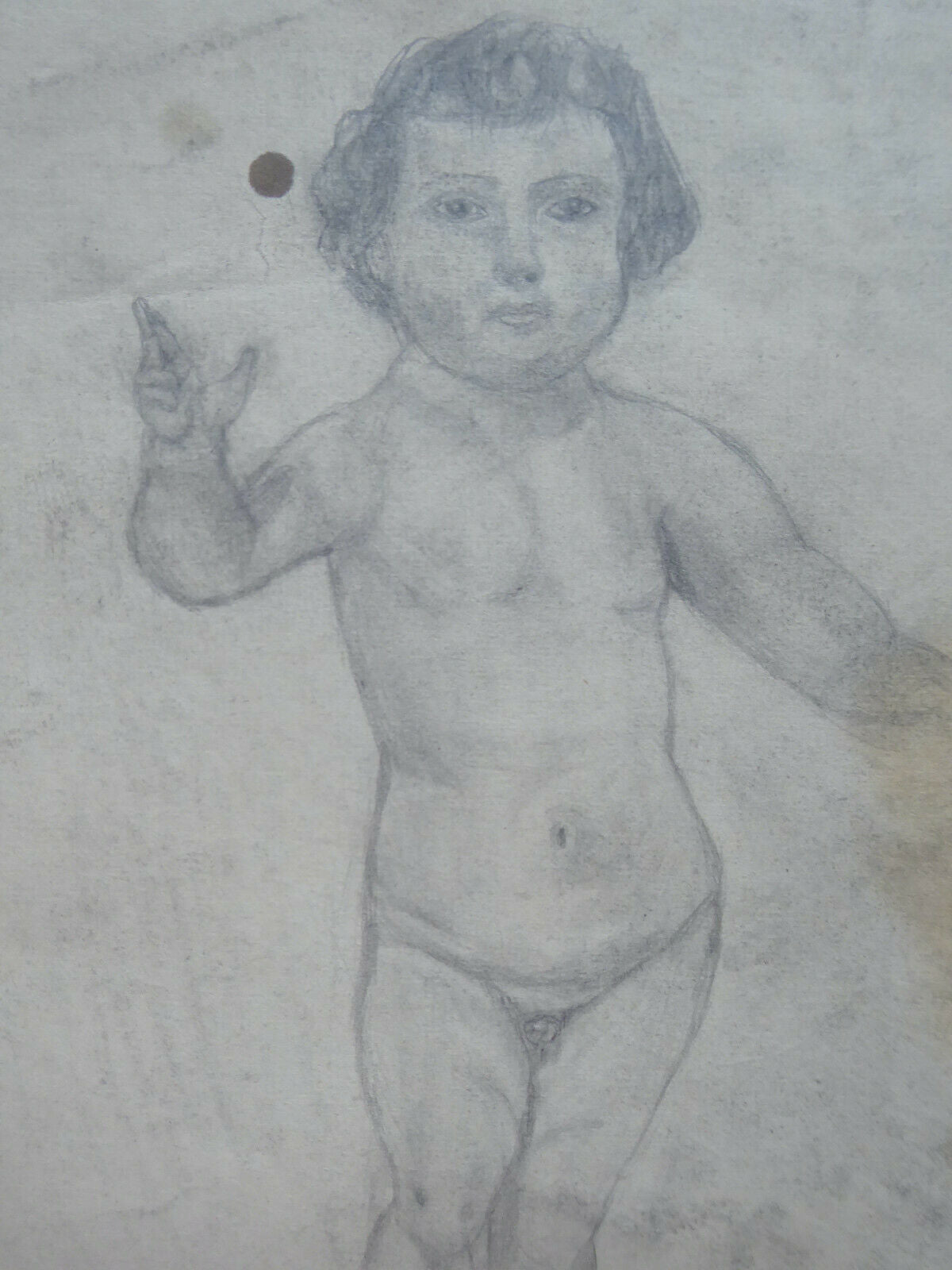 VECCHIO DISEGNO CON PUTTO FIRMATO TAJADA SPAGNA VINTAGE QUADRO MD10 - Belbello Antiques