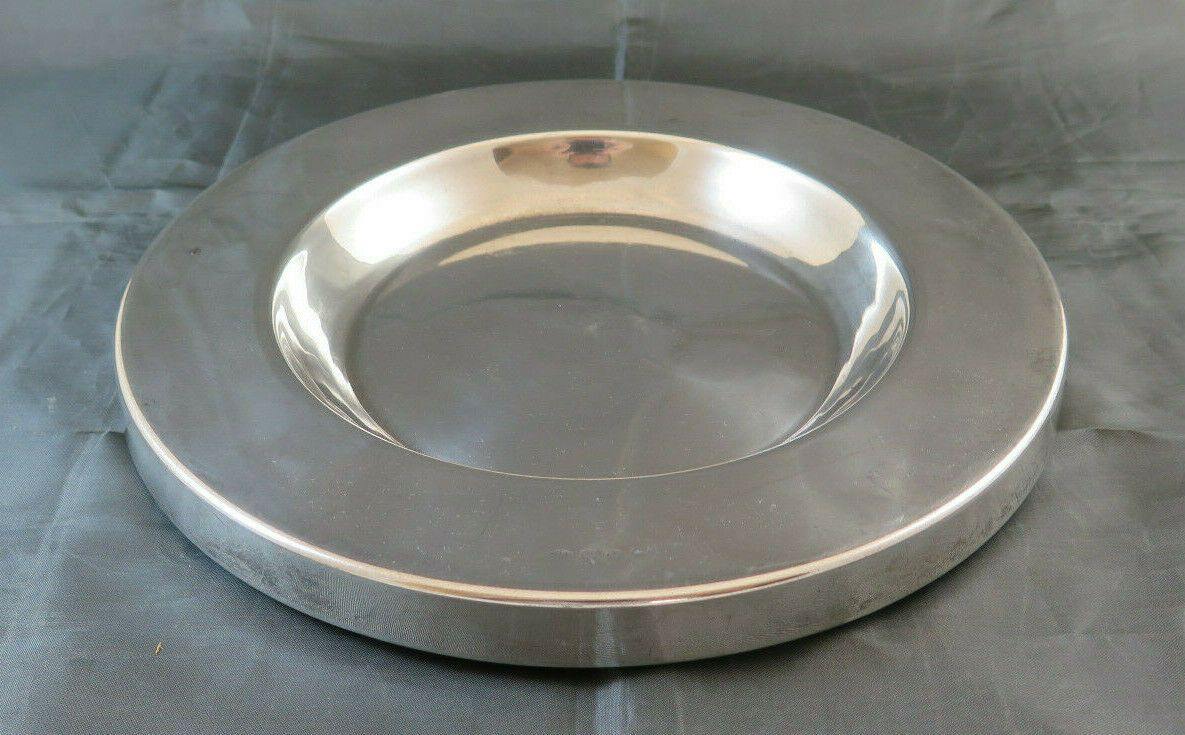 GRANDE FRUTTIERA PIATTO CENTROTAVOLA VINTAGE SILVERPLATE METALLO BM29 - Belbello Antiques