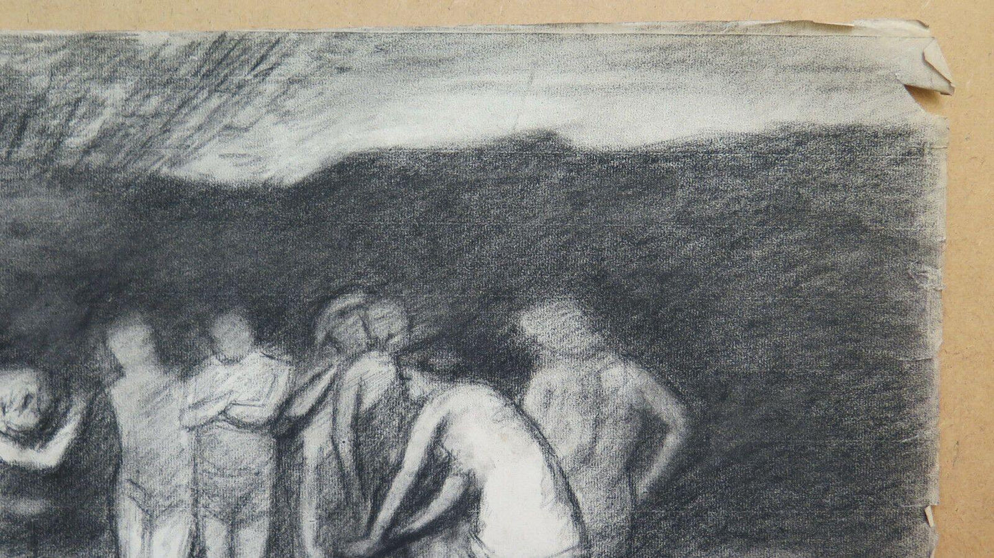 DISEGNO ANTICO STUDIO ESERCIZIO ILLUSTRATORE Pierre Duteurtre detto DUT BM53.1 e - Belbello Antiques