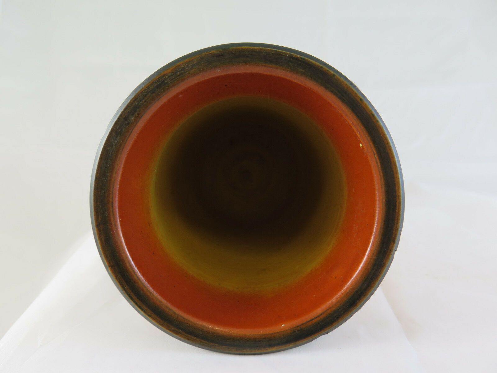 ANTICO VASO IN CERAMICA VINTAGE P. IPSEN POTTERY DENMARK VASE DANIMARCA P&E R75 - Belbello Antiques