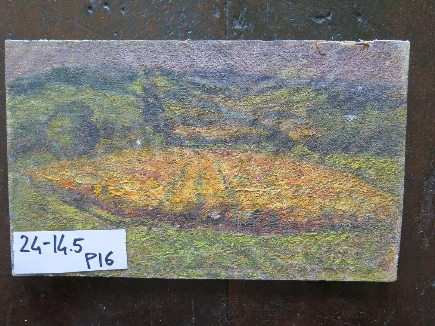 CAMPO DI GRANO IN ESTATE QUADRO ANTICO DIPINTO OLIO SU TAVOLA CON GARANZIA p16 - Belbello Antiques