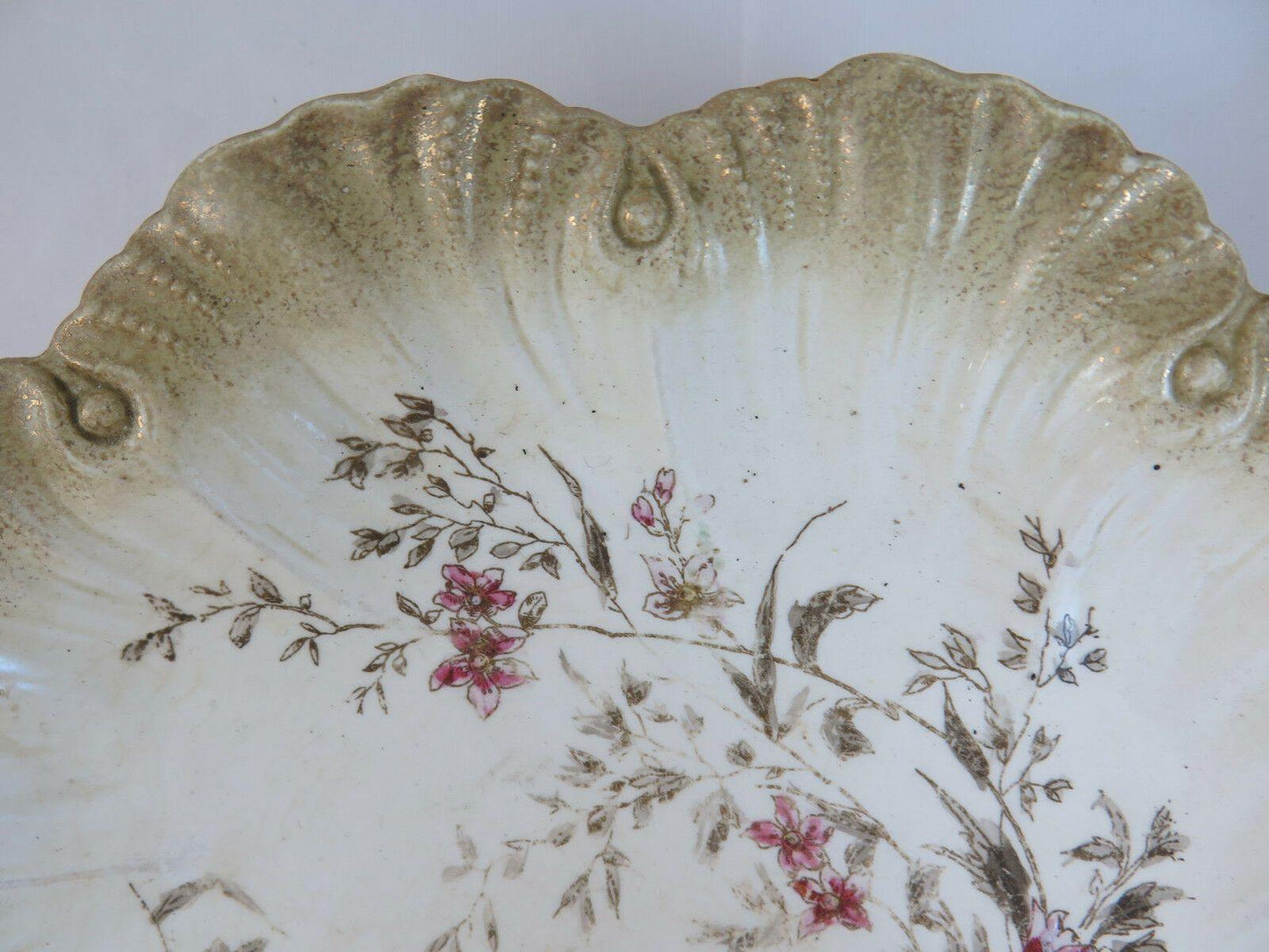 ANTICO PIATTO IN CERAMICA CENTROTAVOLA MARCHIATO ANTIQUE CERAMIC PLATE R57 - Belbello Antiques