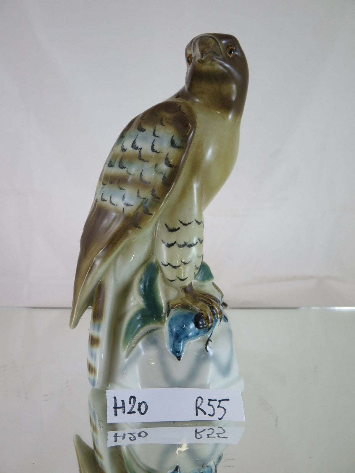 DELICIOUS VEILLEUSE BEDSIDE LAMP IN CERAMIC HAWK SHAPE VINTAGE R55