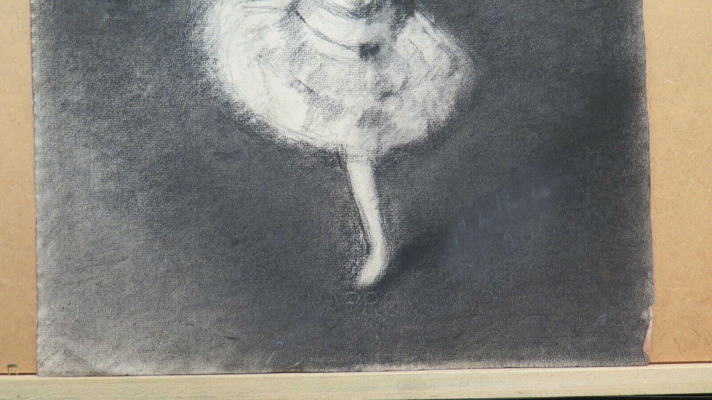 ANTIQUE DRAWING Pierre Eugène Duteurtre DUT INSPIRED ETOILE DEGAS Ballet BM53.1 b
