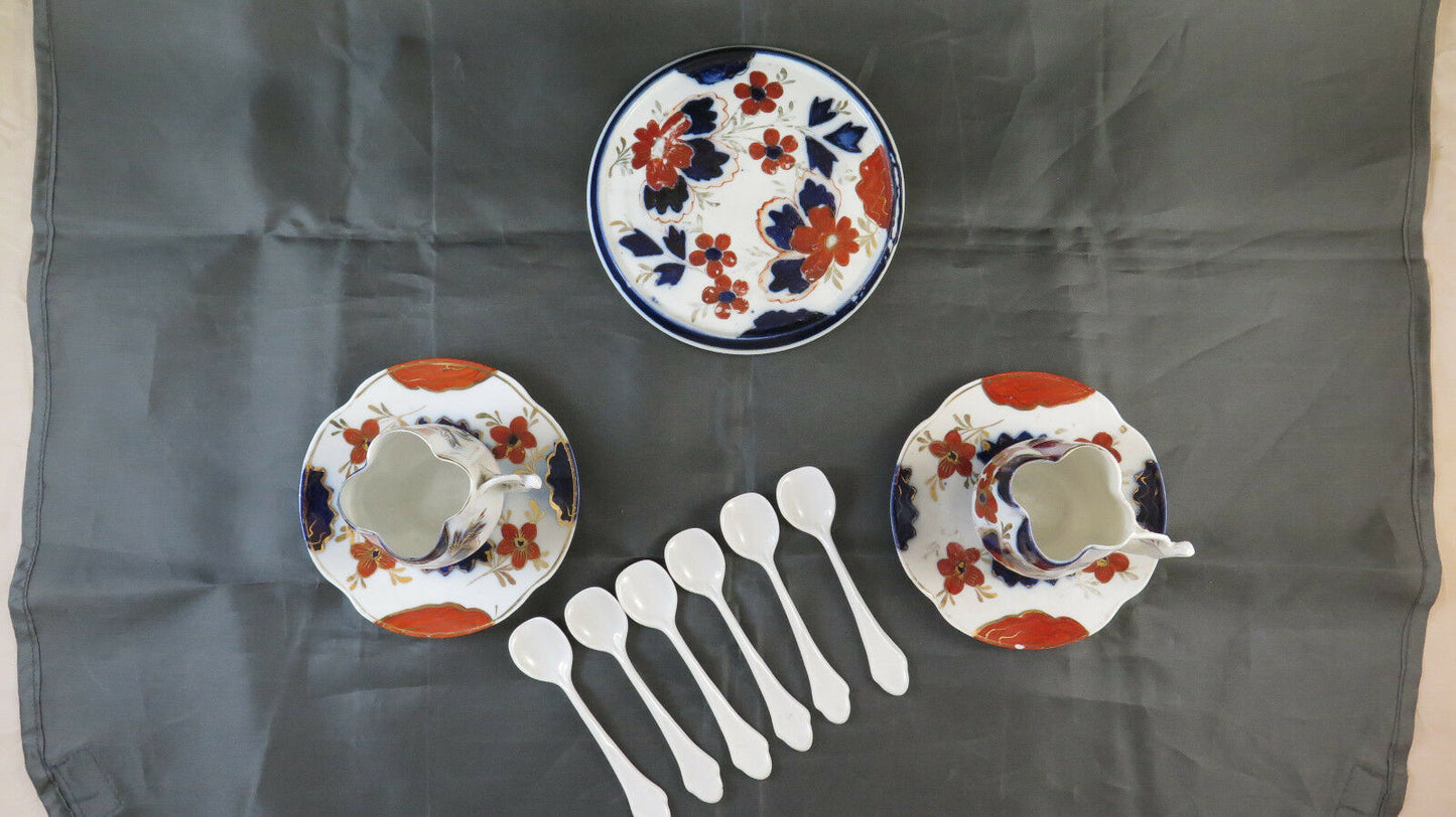 COFFEE SERVICE FOR TWO 2 VINTAGE HAND PAINTED JAPANESE PORCELAIN R127