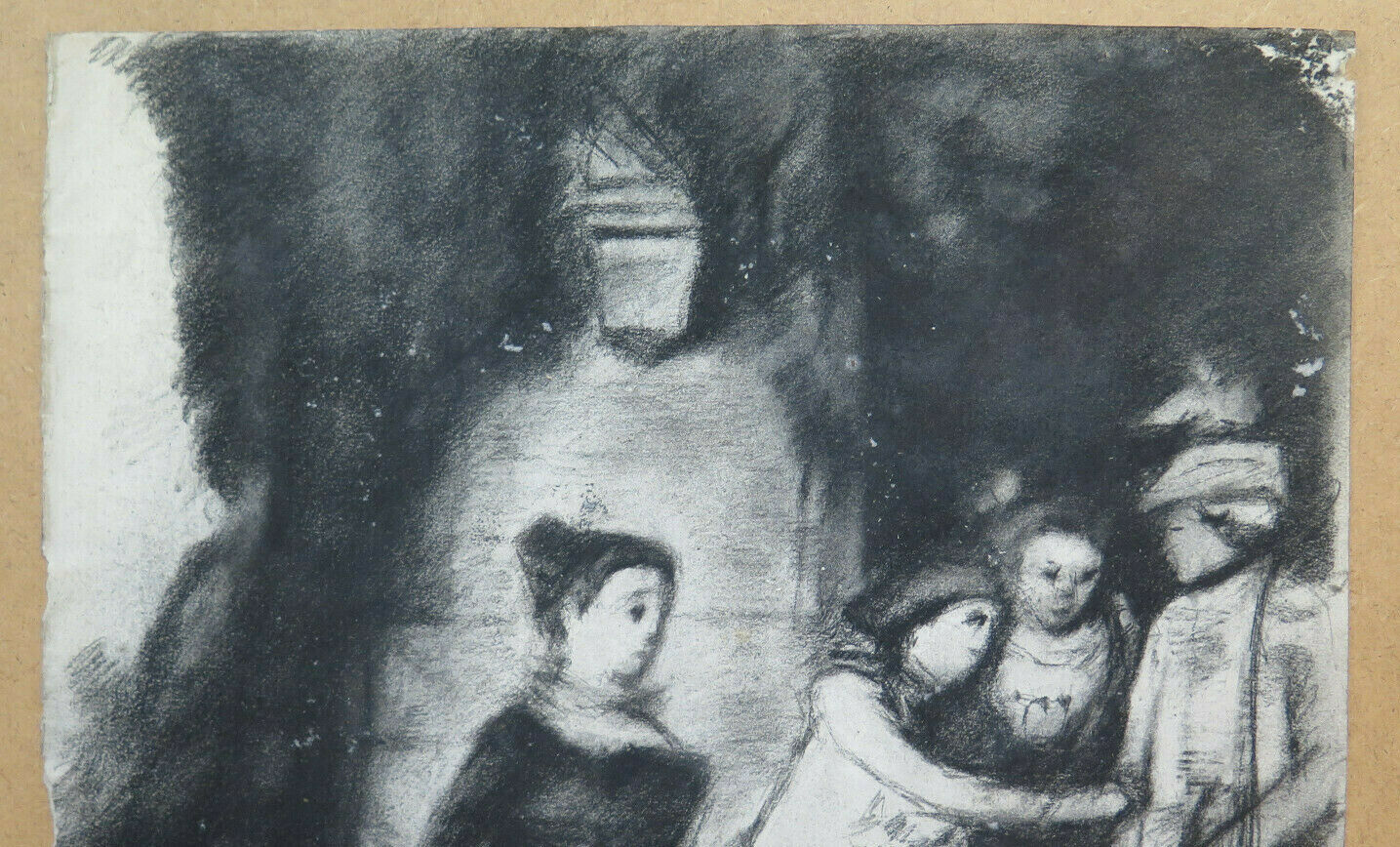 INTERNO CON FIGURE DISEGNO ANTICO OPERA DI  Pierre Duteurtre detto DUT BM53.1