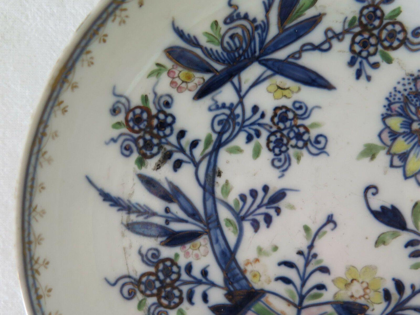 PORCELLANA DI MEISSEN PIATTO ANTICO EPOCA OTTOCENTO '800 XIX SECOLO GERMANIA M1 - Belbello Antiques