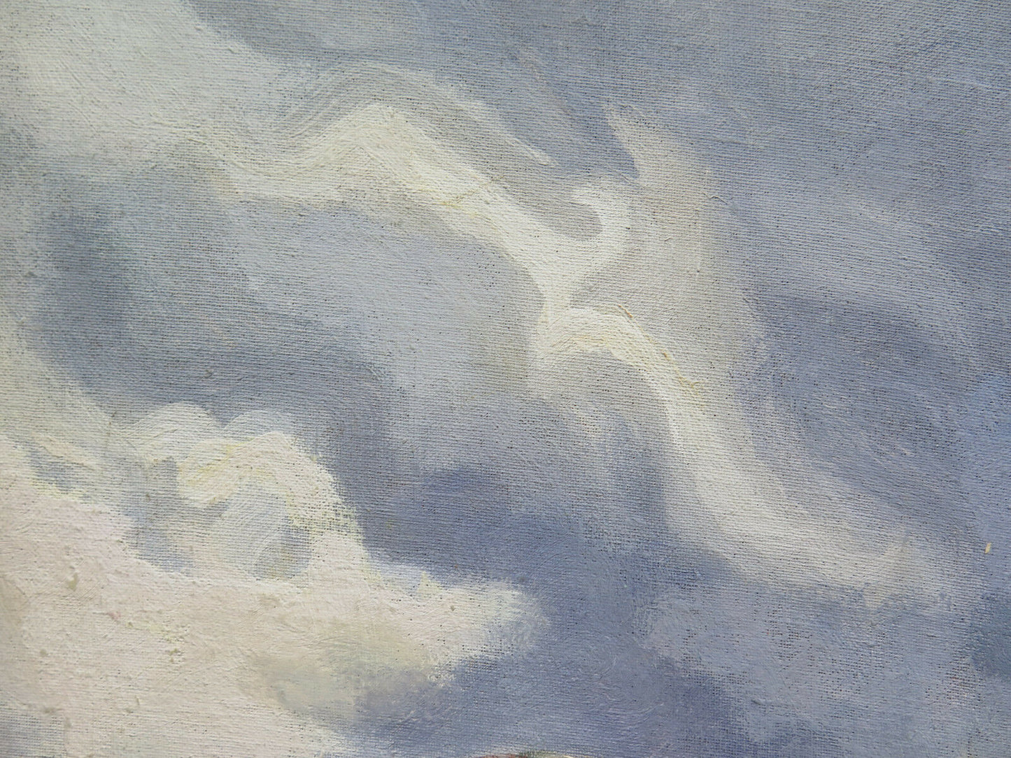 52x40 cm OIL PAINTING ON TABLE LANDSCAPE SKY CLOUDS THUNDERSTORM P21