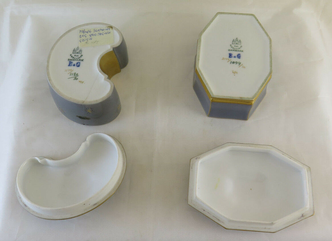 BING GRONDHAL DENMARK TWO PORCELAIN COLLECTOR'S BOXES R124