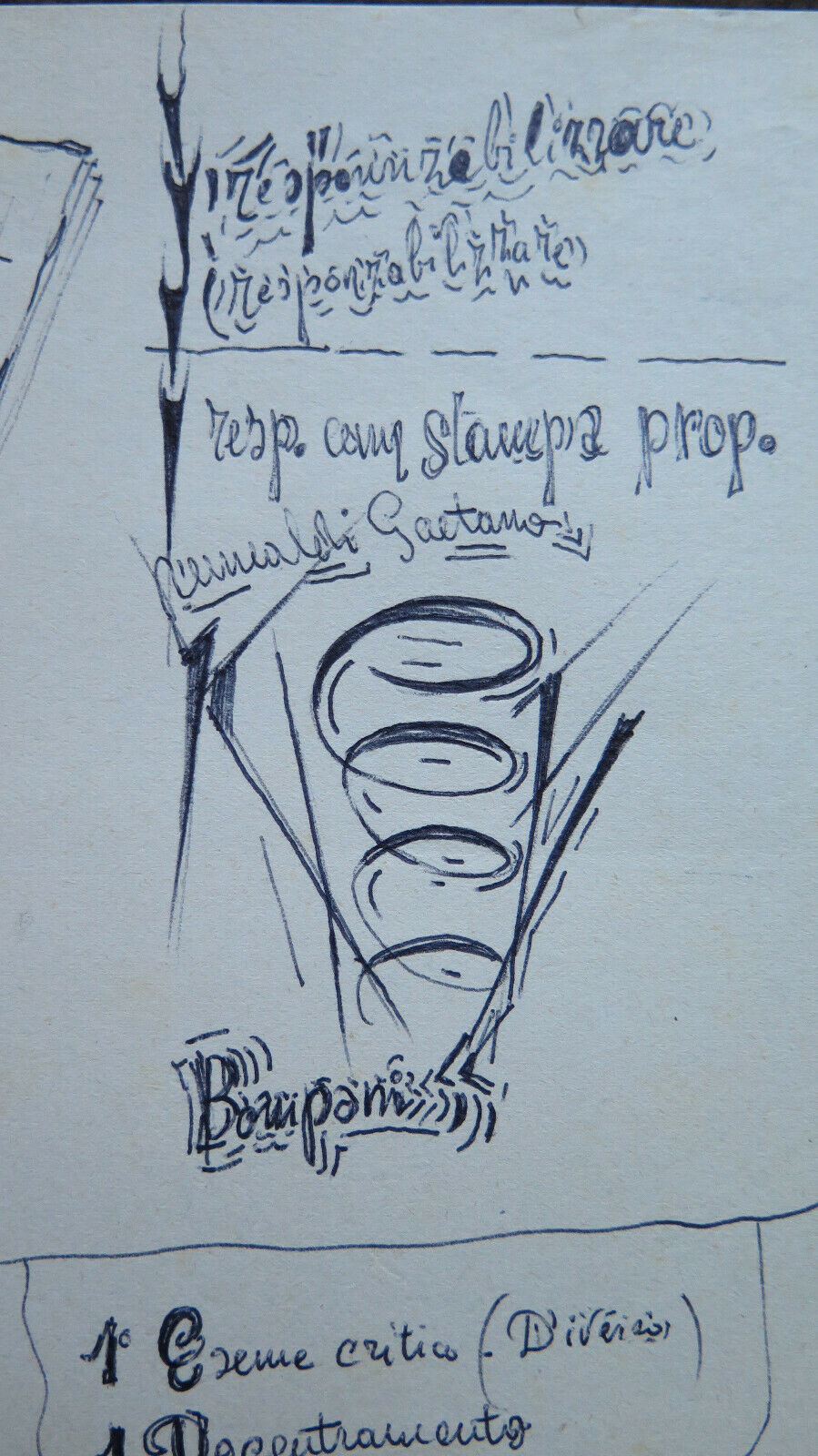 OLD SKETCH WITH NOTES FOR A COMMUNIST POLITICAL FLYER FROM THE 1950s P28.6