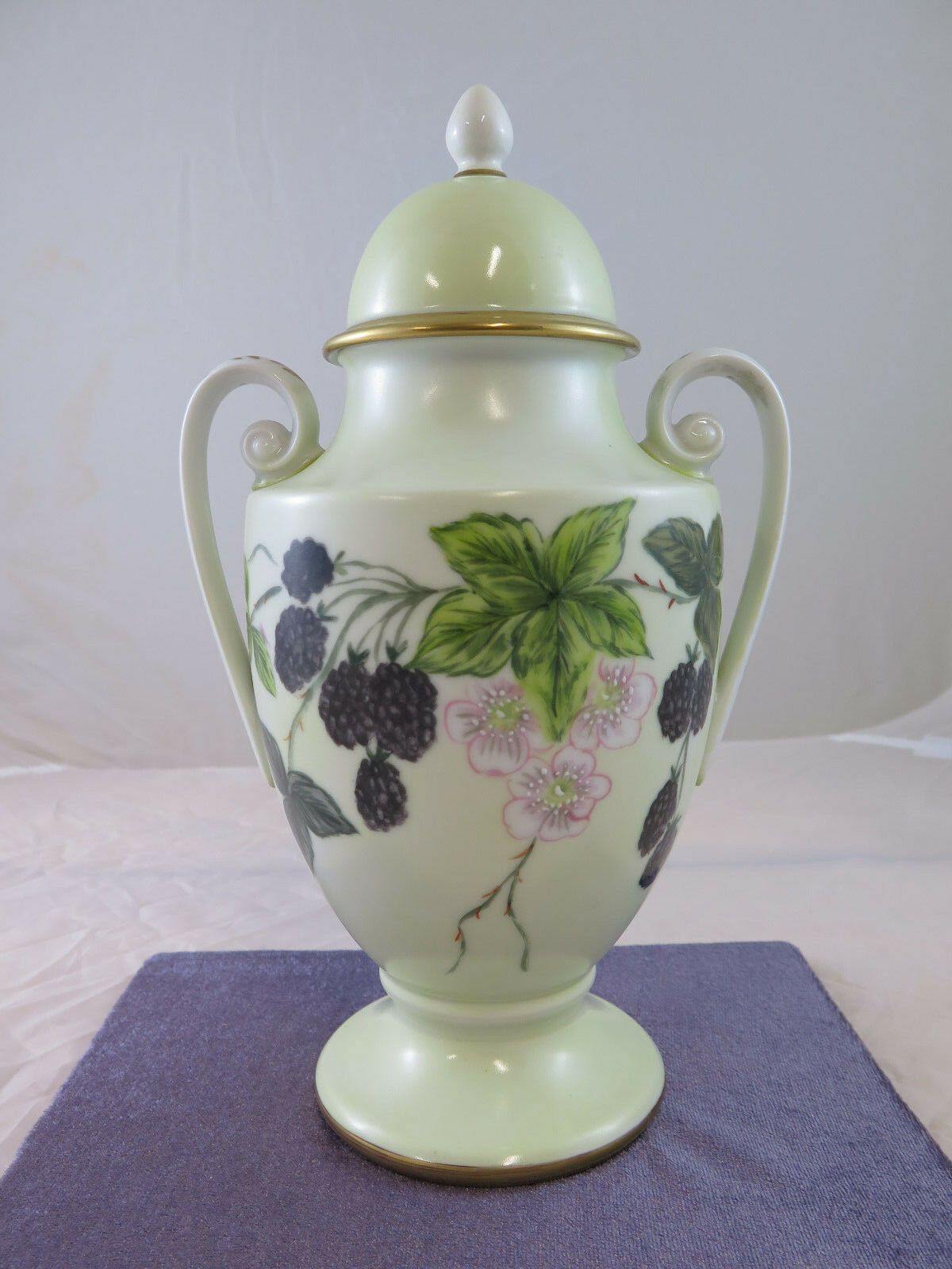 ANTICO VASO IN PORCELLANA DIPINTA A MANO GERMANIA HEINRICH PORCELAIN VASE r11 - Belbello Antiques