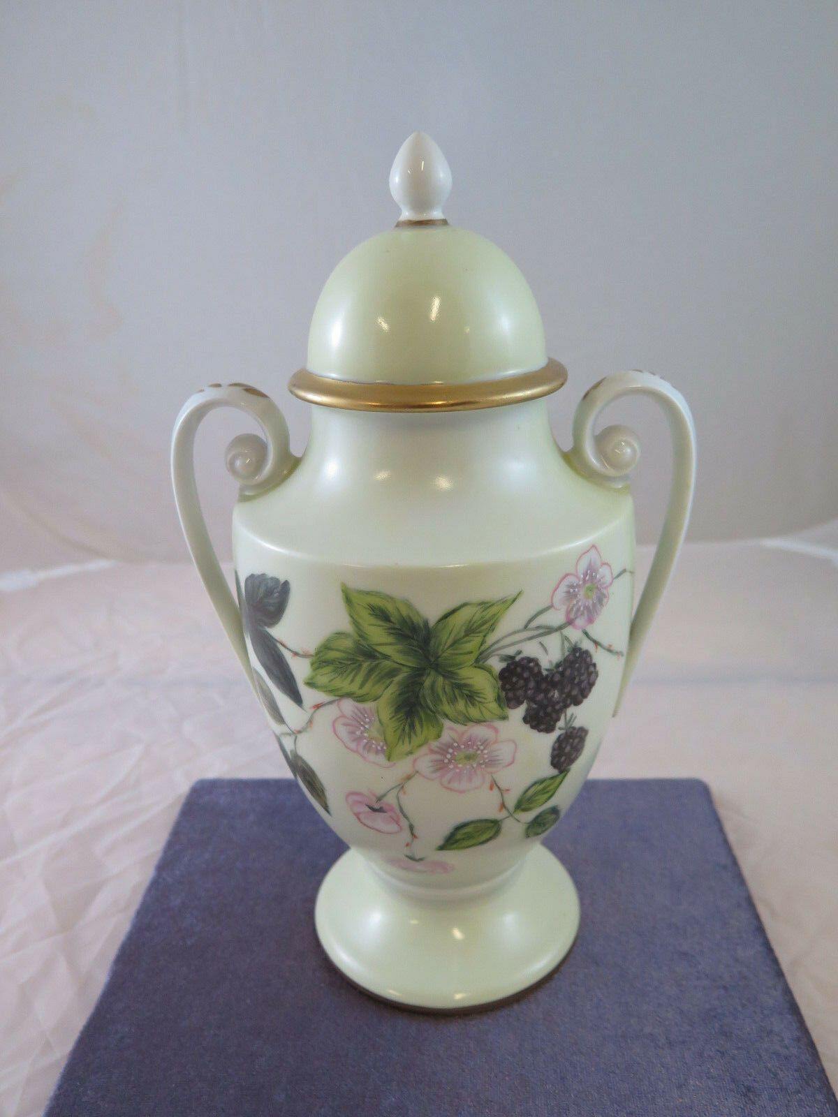 ANTICO VASO IN PORCELLANA DIPINTA A MANO GERMANIA HEINRICH PORCELAIN VASE r11 - Belbello Antiques