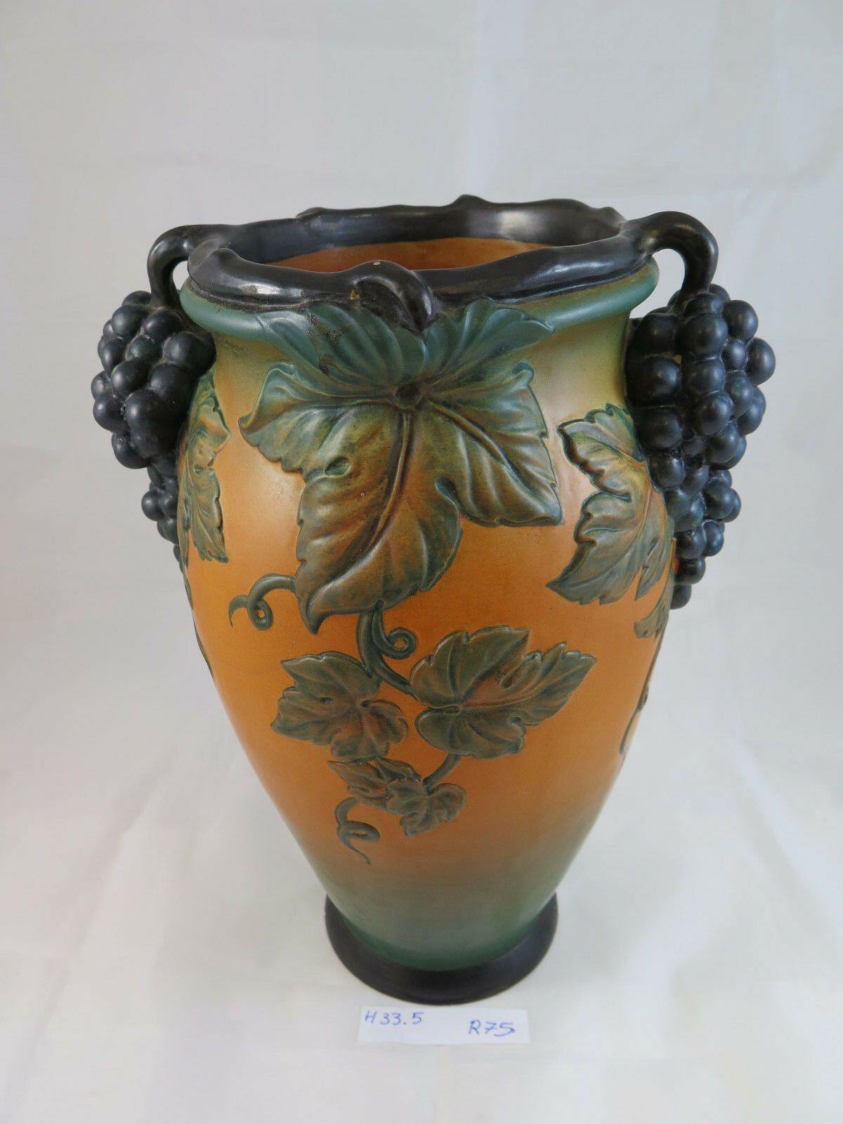 VASO IN CERAMICA VINTAGE P. IPSEN P&E POTTERY DENMARK VASE SCANDINAVIA R75 - Belbello Antiques