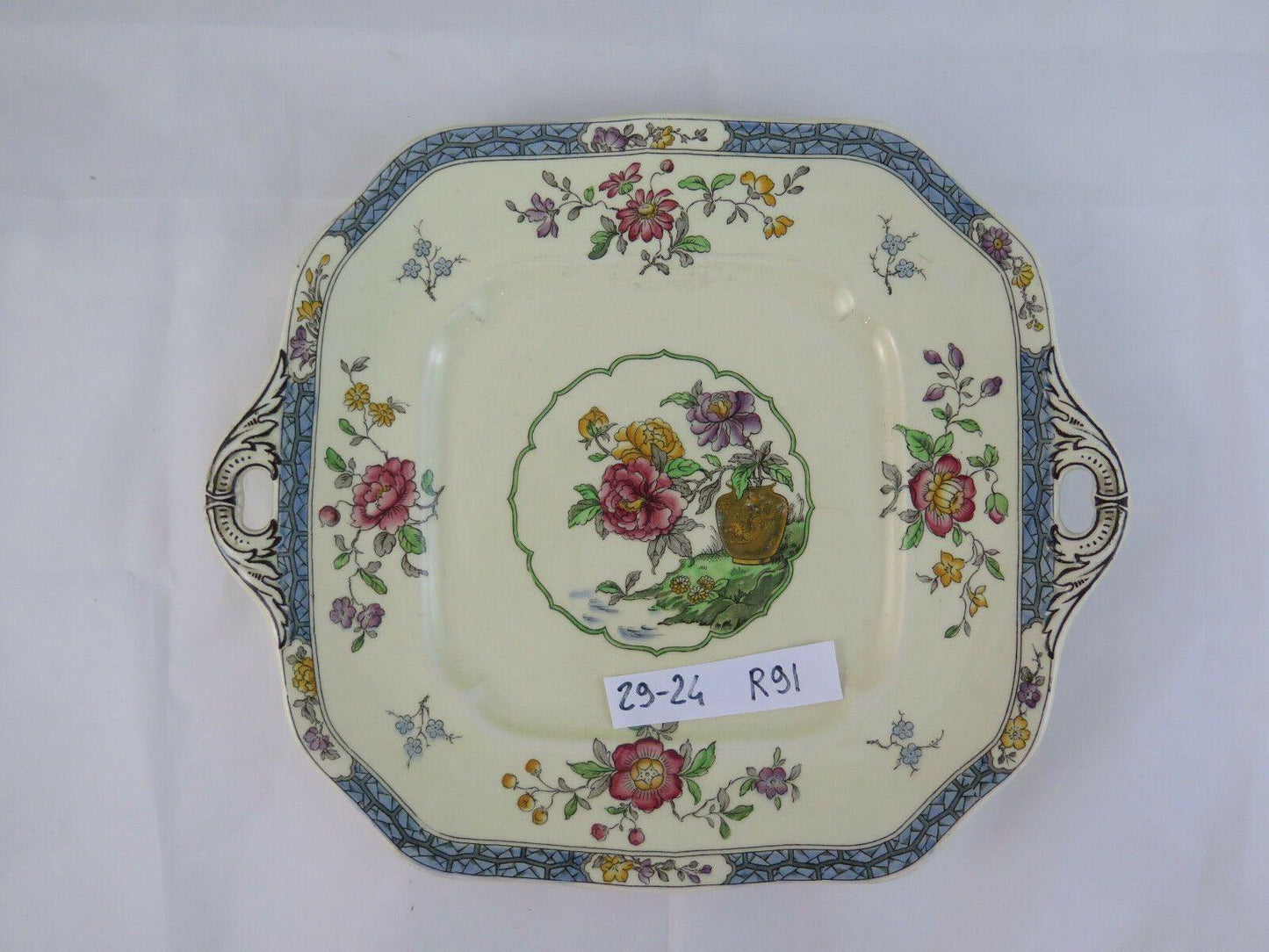 GRANDE PIATTO DA PORTATA IN CERAMICA SPODE'S ROYAL JASMINE COPELAND POTTERY R91 - Belbello Antiques