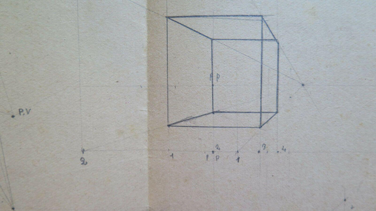 2 BOZZETTI ORIGINALI DEL PITTORE G. PANCALDI DI MODENA STUDIO PROSPETTIVA P28.7 - Belbello Antiques