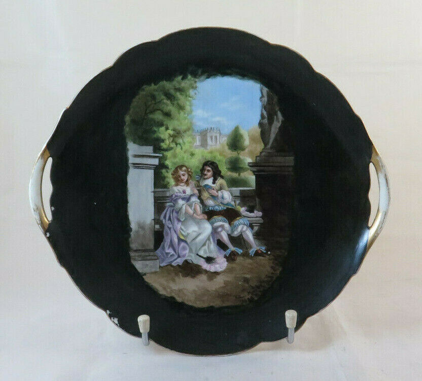 VINTAGE PORCELAIN PLATE CERAMIC HAND PAINTED D&amp;C FRANCE LIMOGES BM34 