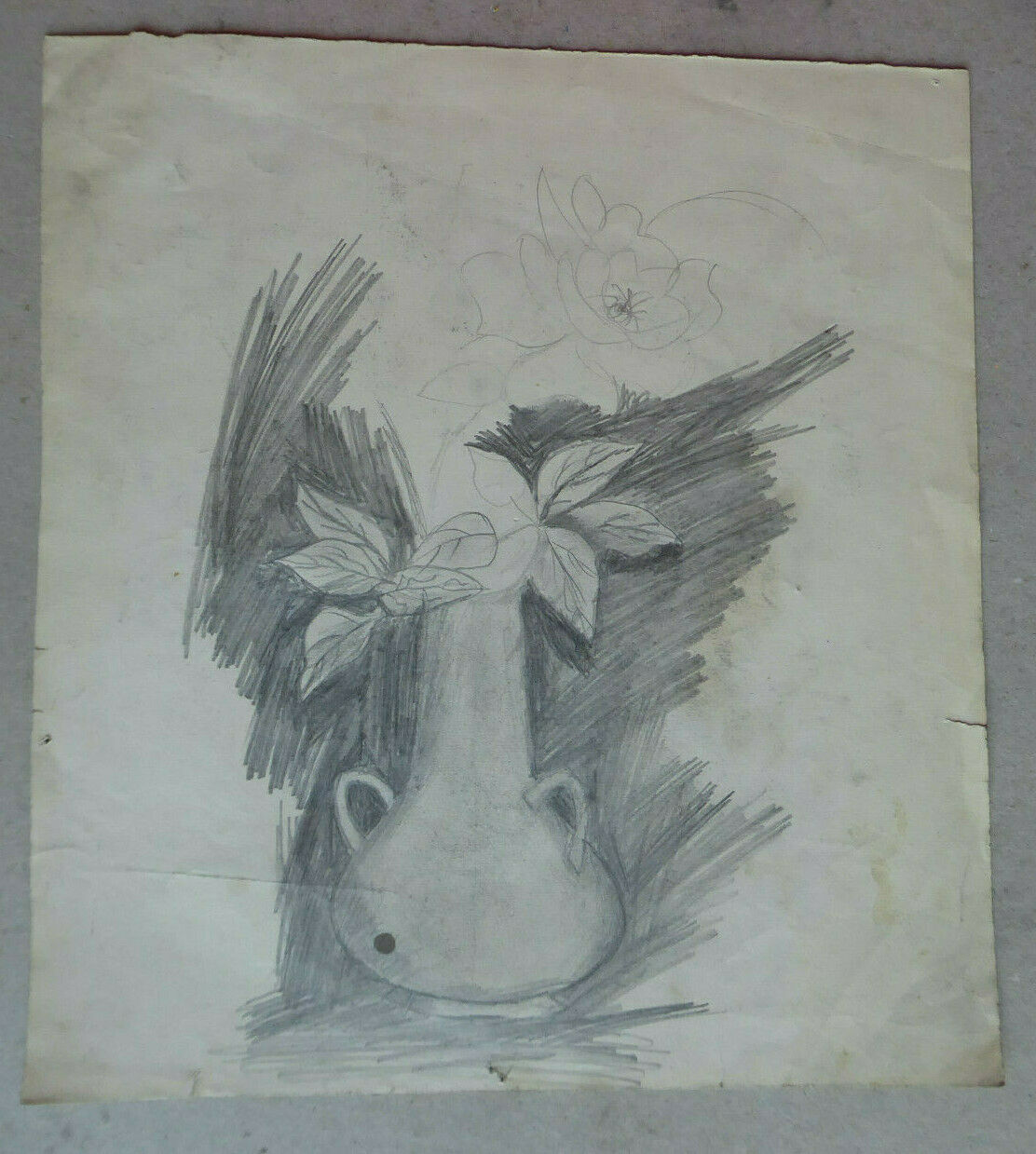 VECCHIO DISEGNO CON PUTTO FIRMATO TAJADA SPAGNA VINTAGE QUADRO MD10 - Belbello Antiques