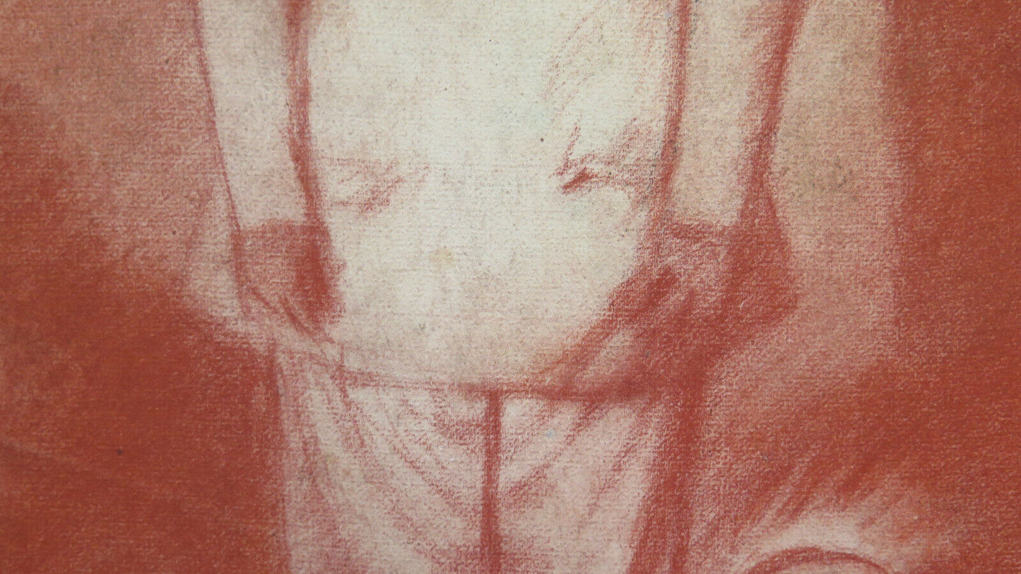 GRANDE DISEGNO ANTICO ISPIRATO WATTEAU PIERROT Pierre Duteurtre detto DUT BM53.1