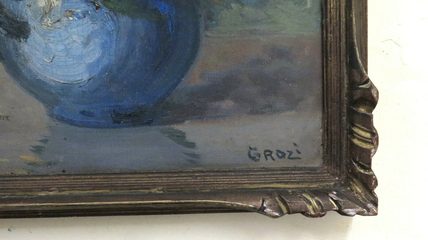 Louis Alexandre MARTINAGE known as GROZI ANTIQUE PAINTING STILL LIFE OIL CANVAS BM40