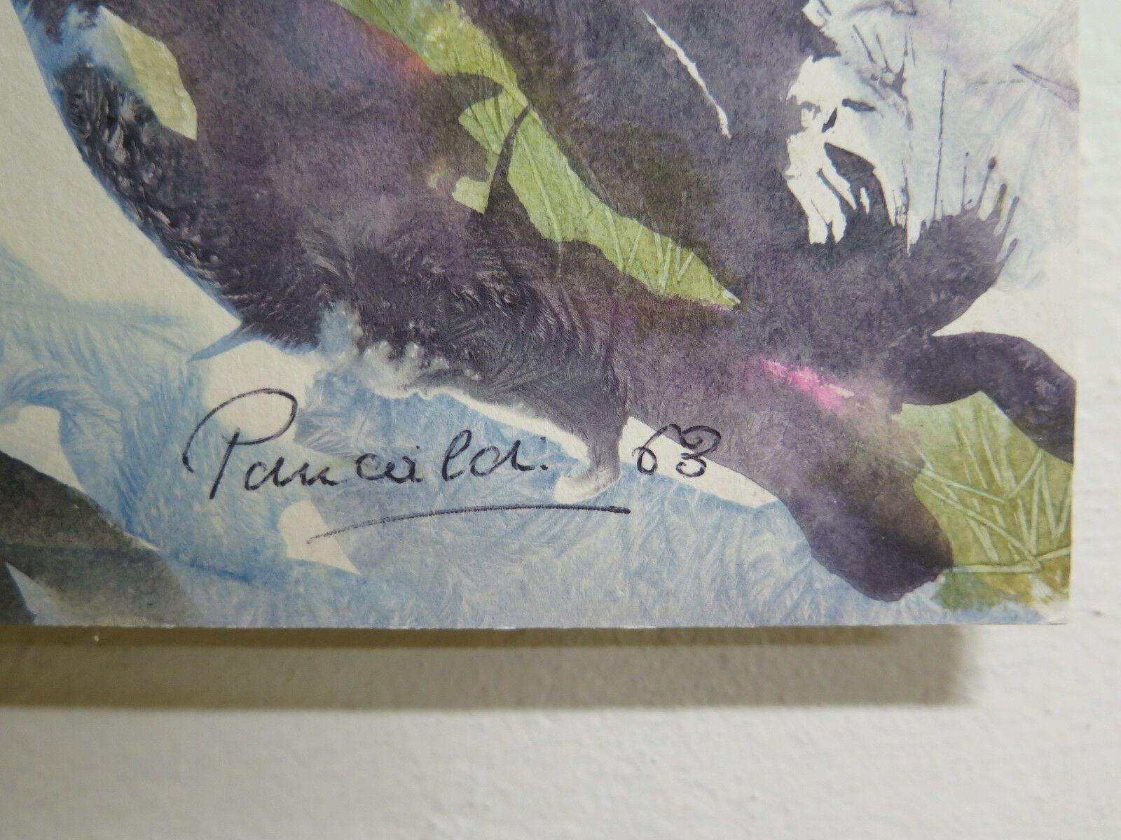 QUADRO ASTRATTO PAESAGGIO INNEVATO FIRMATO PANCALDI CON TECNICA DEL GELO P25 - Belbello Antiques