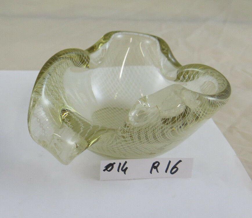 PORTACENERE IN VETRO A CONCHIGLIA DANIMARCA 1960 VINTAGE GLASS ASHTRAY R16 - Belbello Antiques