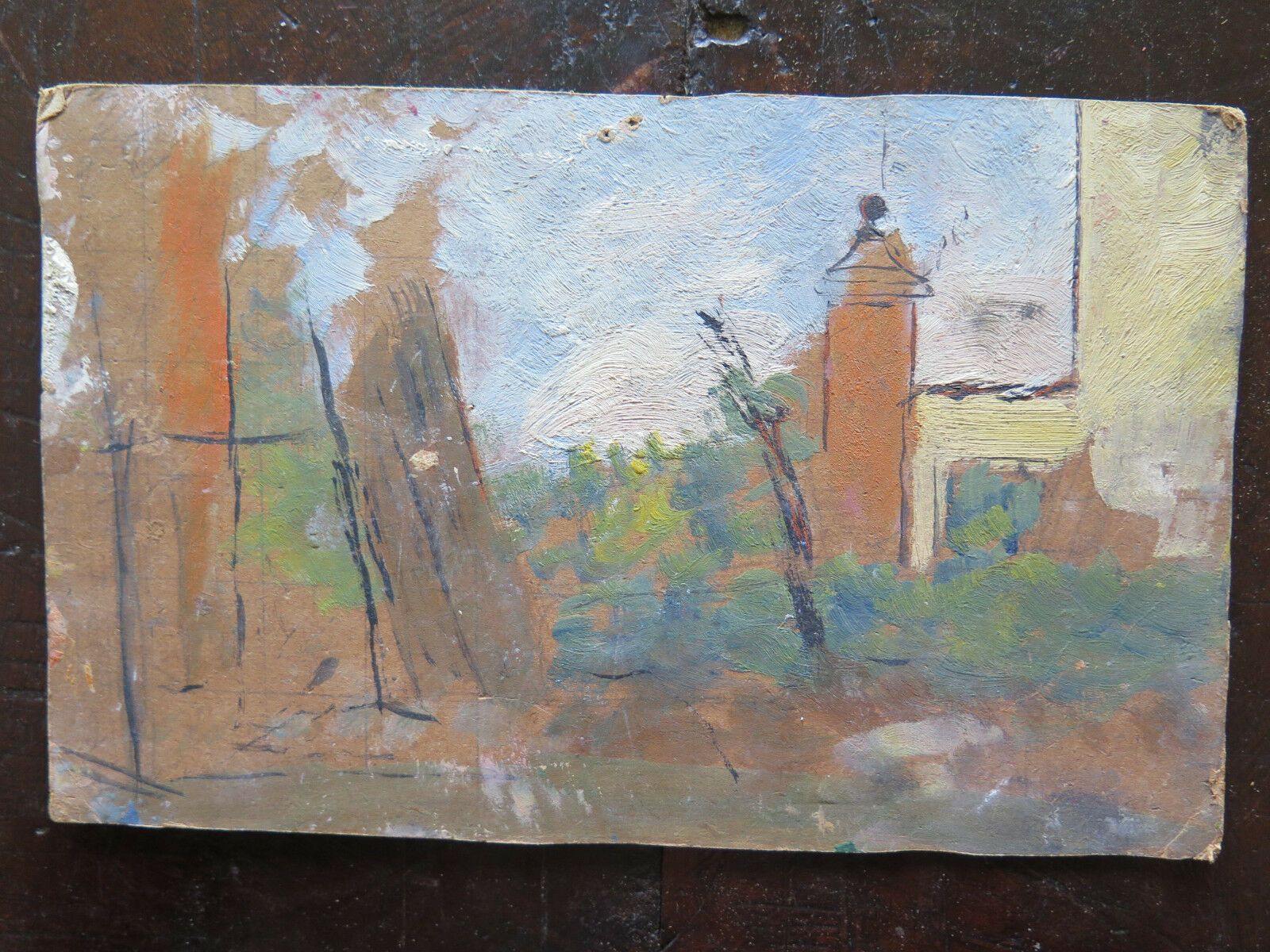 QUADRO ANTICO PAESAGGIO AL TRAMONTO DIPINTO AD OLIO SU TAVOLA CON GARANZIA p16 - Belbello Antiques