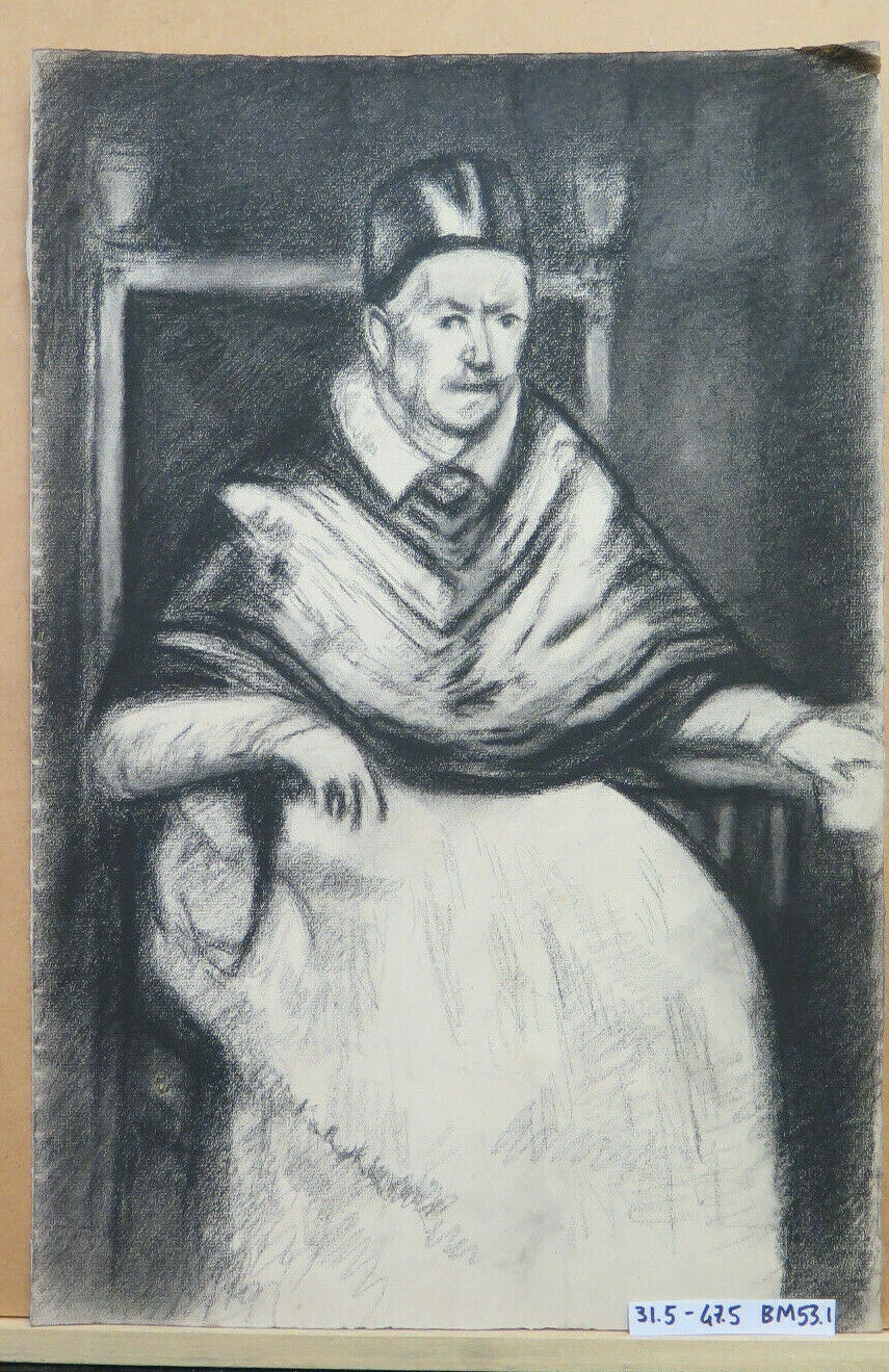 DISEGNO ANTICO DA Ritratto Innocenzo X DI Velázquez Pierre Duteurtre DUT BM53.1