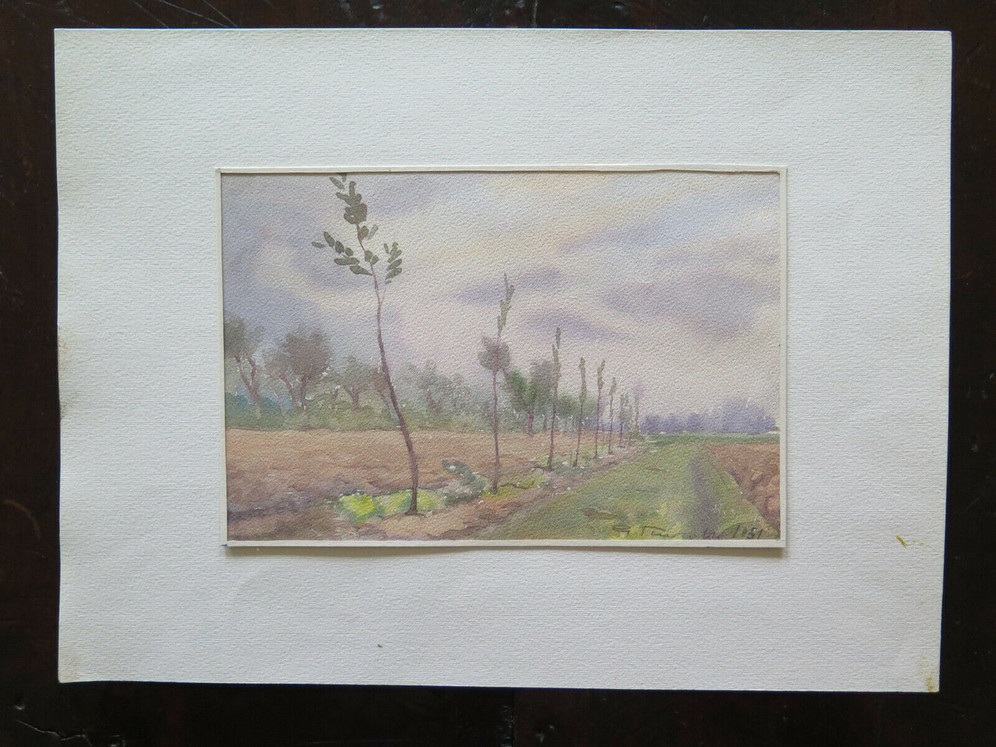 VINTAGE PAINTING WATERCOLOR LANDSCAPE SIGNED EMILIA ROMAGNA 21x14 cm P14