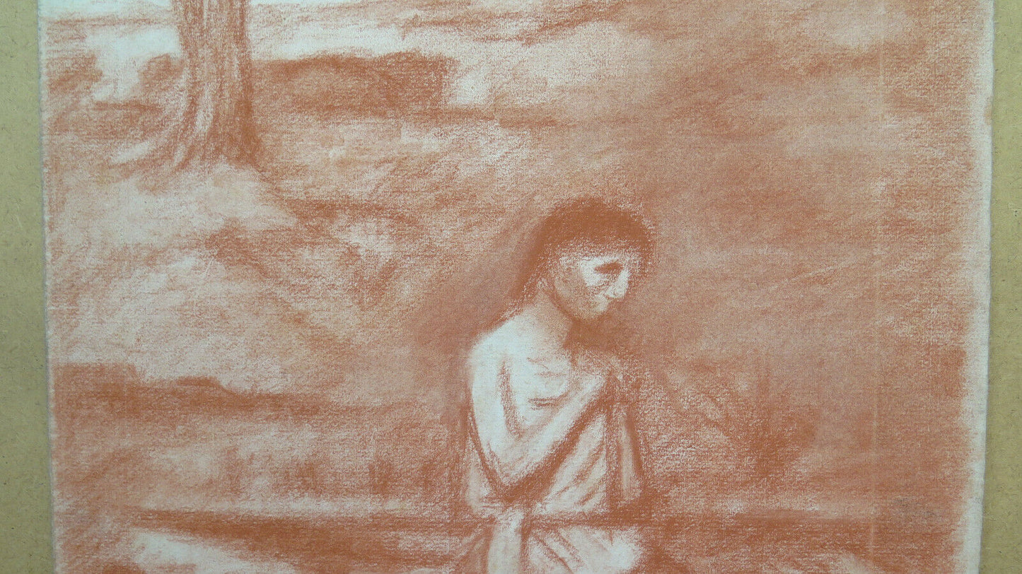 DISEGNO ANTICO SANGUIGNA Pierre Duteurtre DUT SAN GIOVANNI BATTISTA BM53.1 B