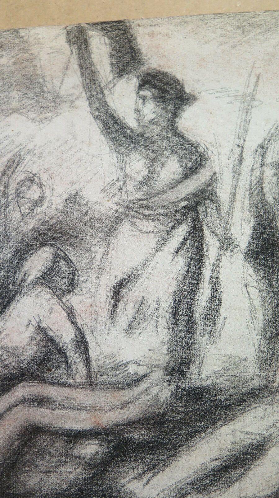 DISEGNO ANTICO DA Eugène Delacroix BOZZETTO DI Pierre Duteurtre detto DUT BM53.1 - Belbello Antiques