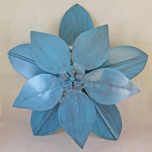 CEILING LIGHT APPLIQUE CHANDELIER IN WROUGHT IRON FLOWER WITH CH34 LIGHT PROJECTION