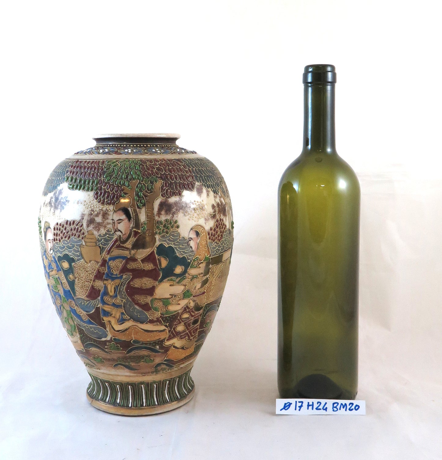 VASO IN CERAMICA GIAPPONESE GIAPPONE ASIA VINTAGE META' DEL 20 SECOLO BM20