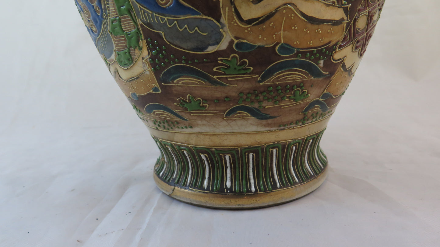 VASO IN CERAMICA GIAPPONESE GIAPPONE ASIA VINTAGE META' DEL 20 SECOLO BM20