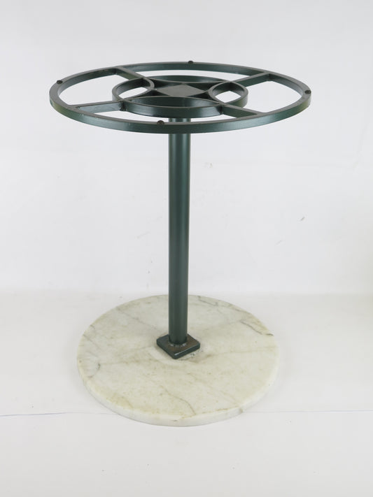 OLD HIGH QUALITY HAND FORGED WROUGHT IRON TABLE MARBLE BASE CH