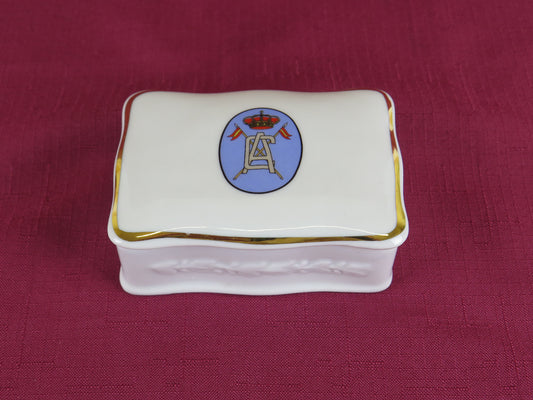 PORCELAIN BOX SPANISH ARMY CERAMICAS MARIBEL CARTAGENA SPAIN VN8