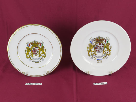 2 PORCELAIN PLATES NICE CAVALLERIA ITALIAN ARMY EI Nicaea fidelis VN11