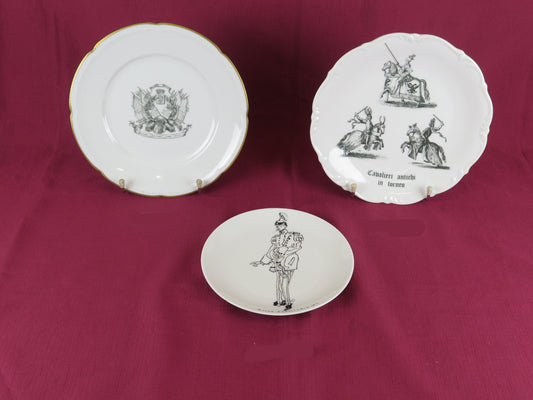 3 COMMEMORATIVE PORCELAIN PLATES MILITARY CAVALRY ITALIAN ARMY VN11