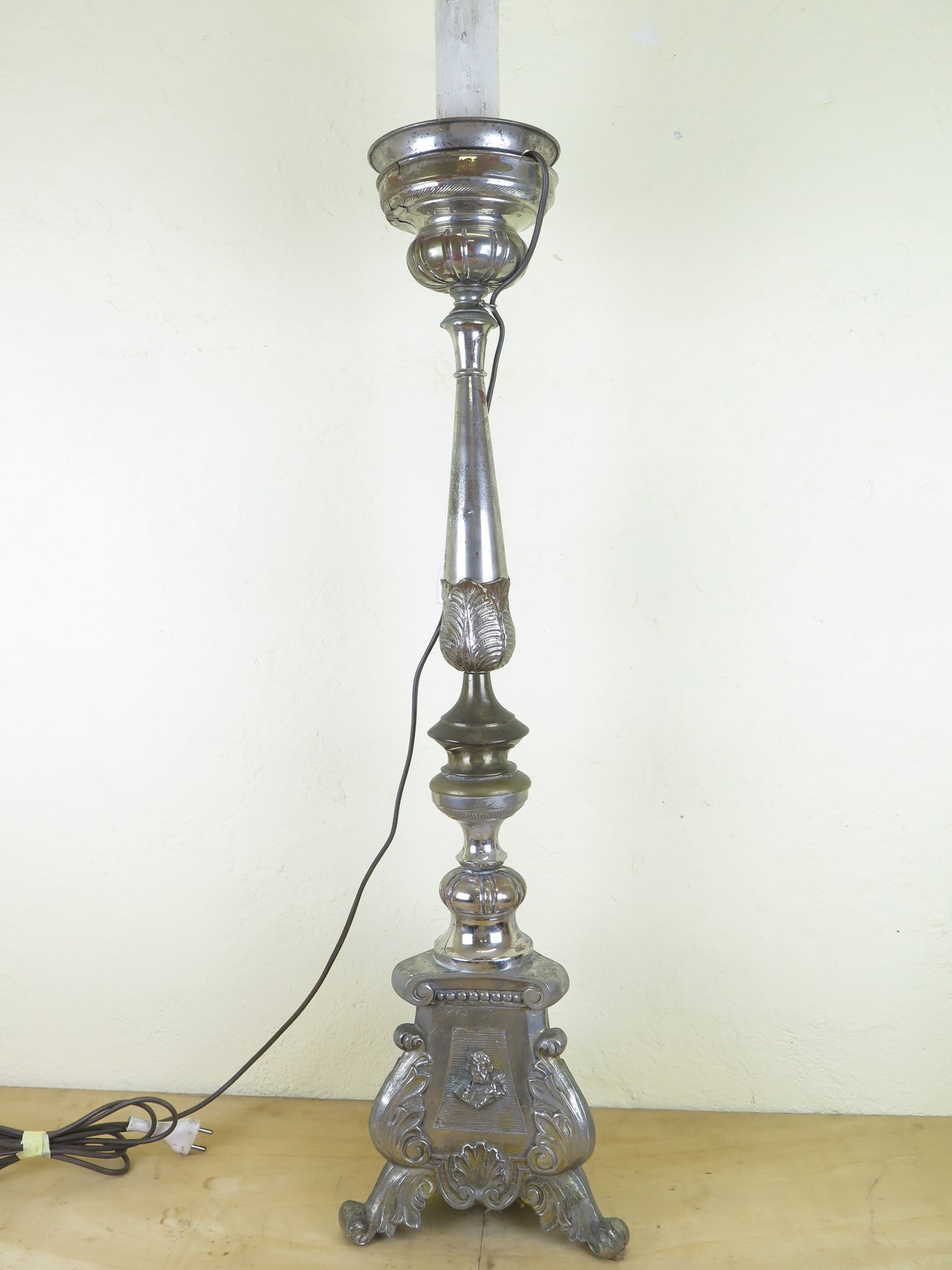 ANCIENT METAL TORCH HOLDER HIGH CANDLESTICK FLOOR FLOOR LAMP CHB