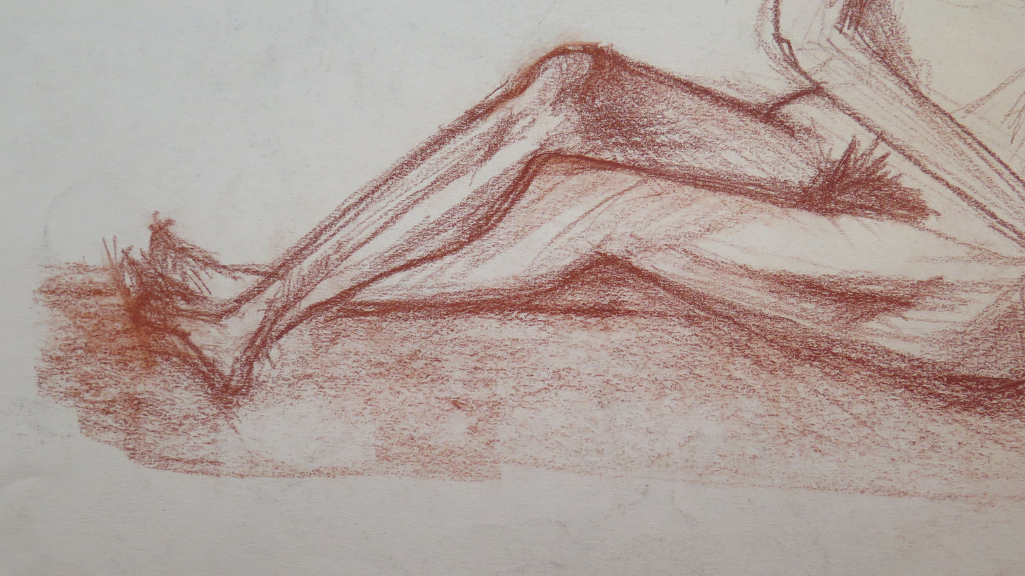 TWO OLD DRAWINGS WITH STUDY FOR THE HUMAN BODY WITH FREE DRAFT BM53.4