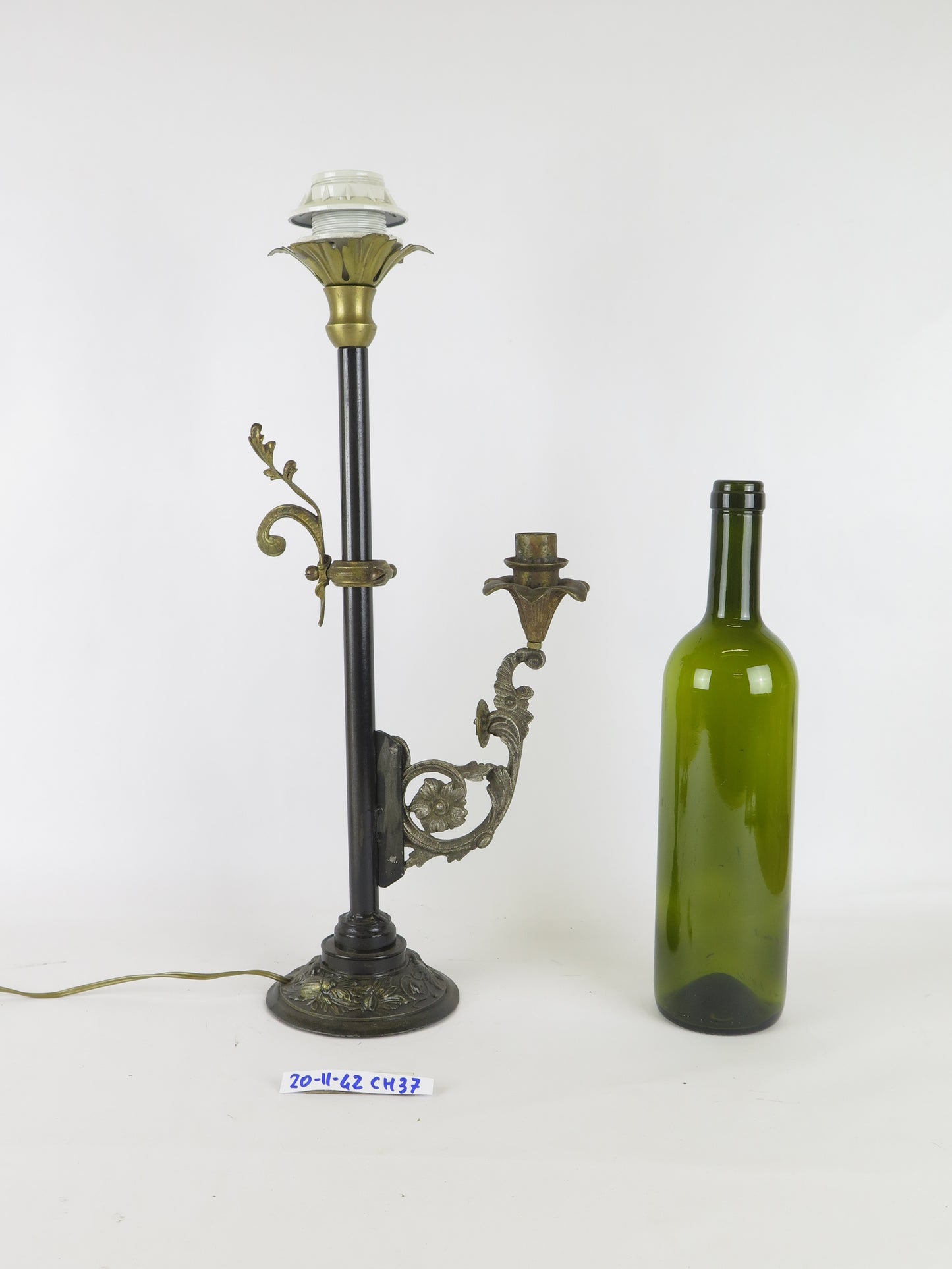 TABLE LAMP IN METAL AND WROUGHT IRON FLORAL FLOWERS ARTE CH37