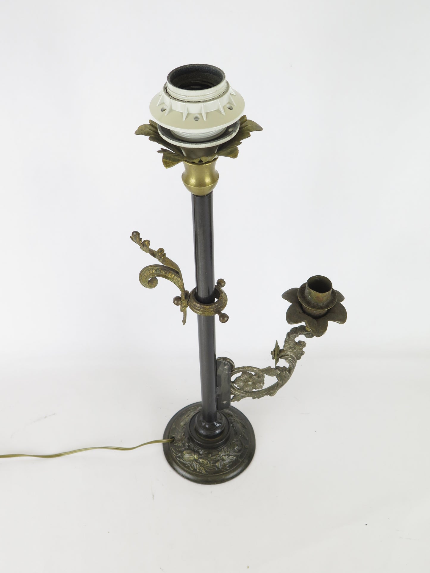 TABLE LAMP IN METAL AND WROUGHT IRON FLORAL FLOWERS ARTE CH37