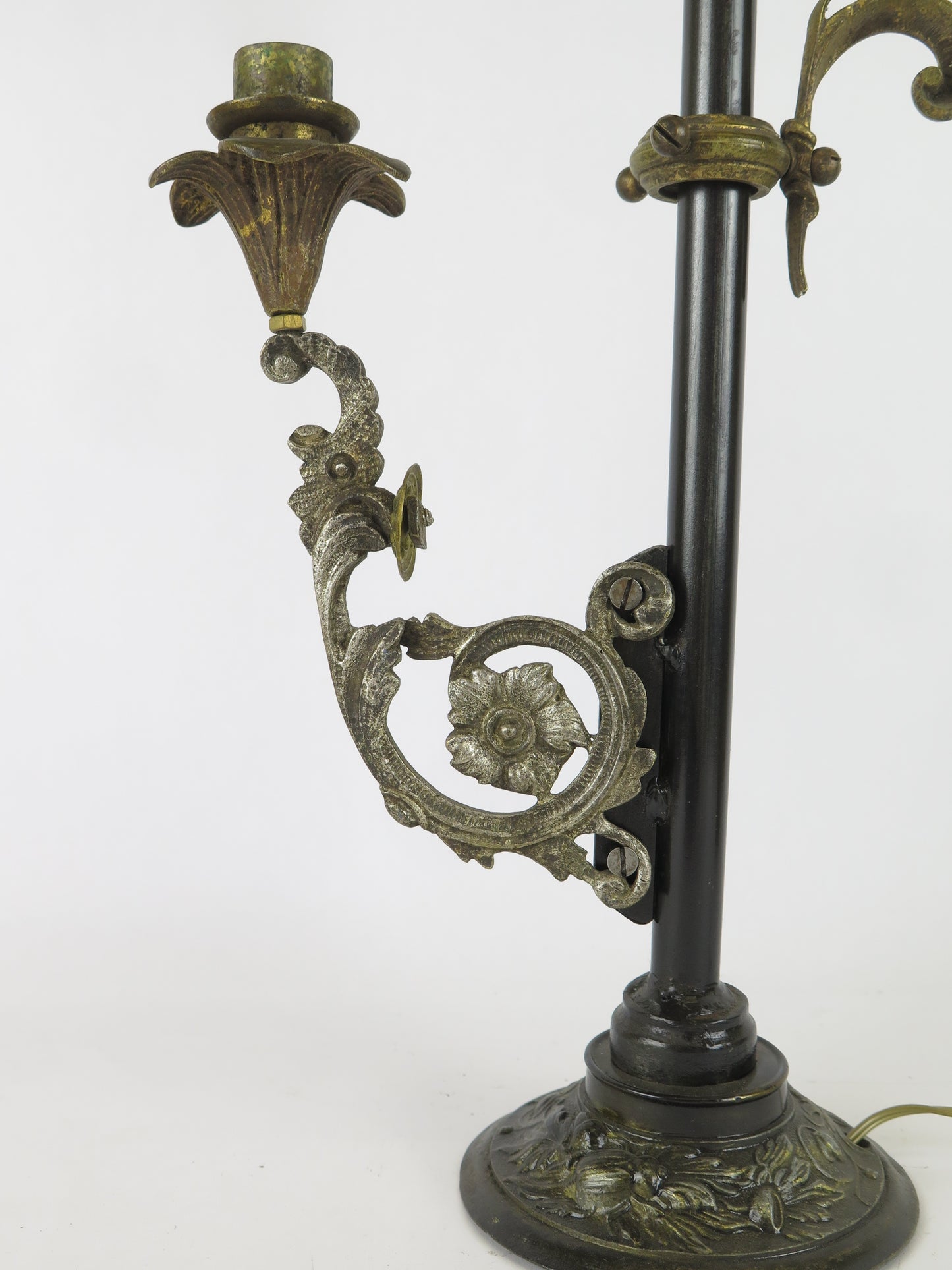 TABLE LAMP IN METAL AND WROUGHT IRON FLORAL FLOWERS ARTE CH37