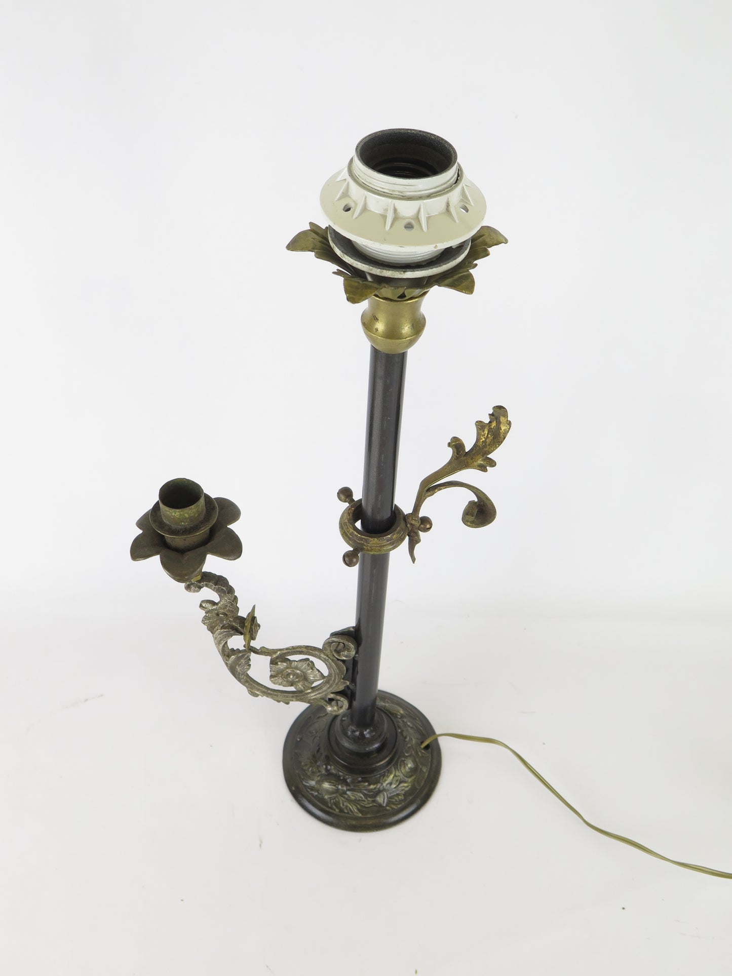 TABLE LAMP IN METAL AND WROUGHT IRON FLORAL FLOWERS ARTE CH37