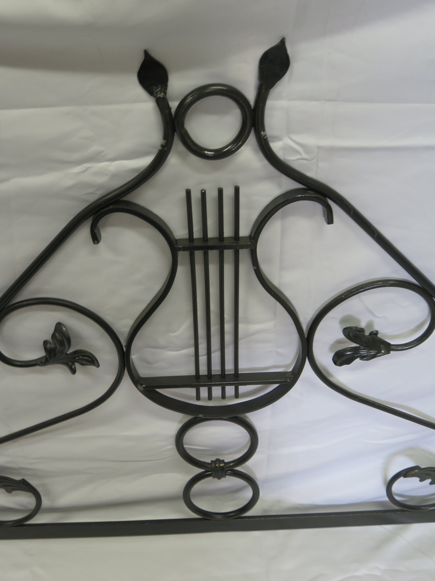 HEADBOARD IN HAND FORGED WROUGHT IRON VINTAGE DOUBLE BED 44 CH