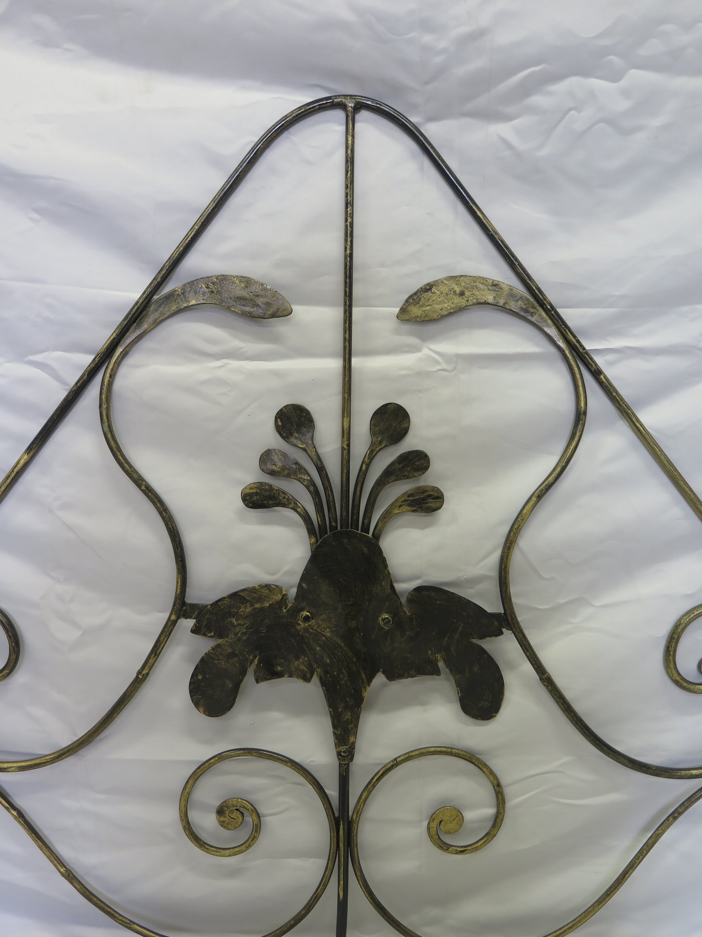 HEADBOARD IN HAND FORGED WROUGHT IRON VINTAGE DOUBLE BED 46 CH