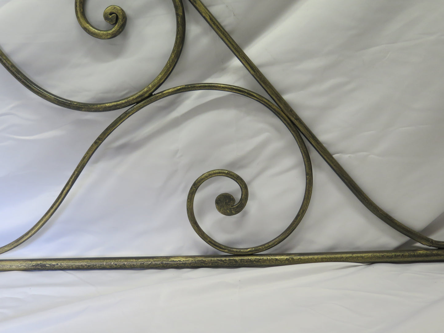 HEADBOARD IN HAND FORGED WROUGHT IRON VINTAGE DOUBLE BED 46 CH